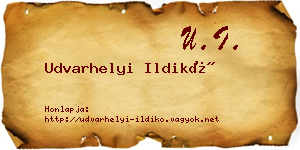 Udvarhelyi Ildikó névjegykártya